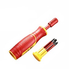 Isoliert-Schraubendreher mit Halter S2-Stahl Werkzeug Magnetisch f&uuml;r Heimwerker