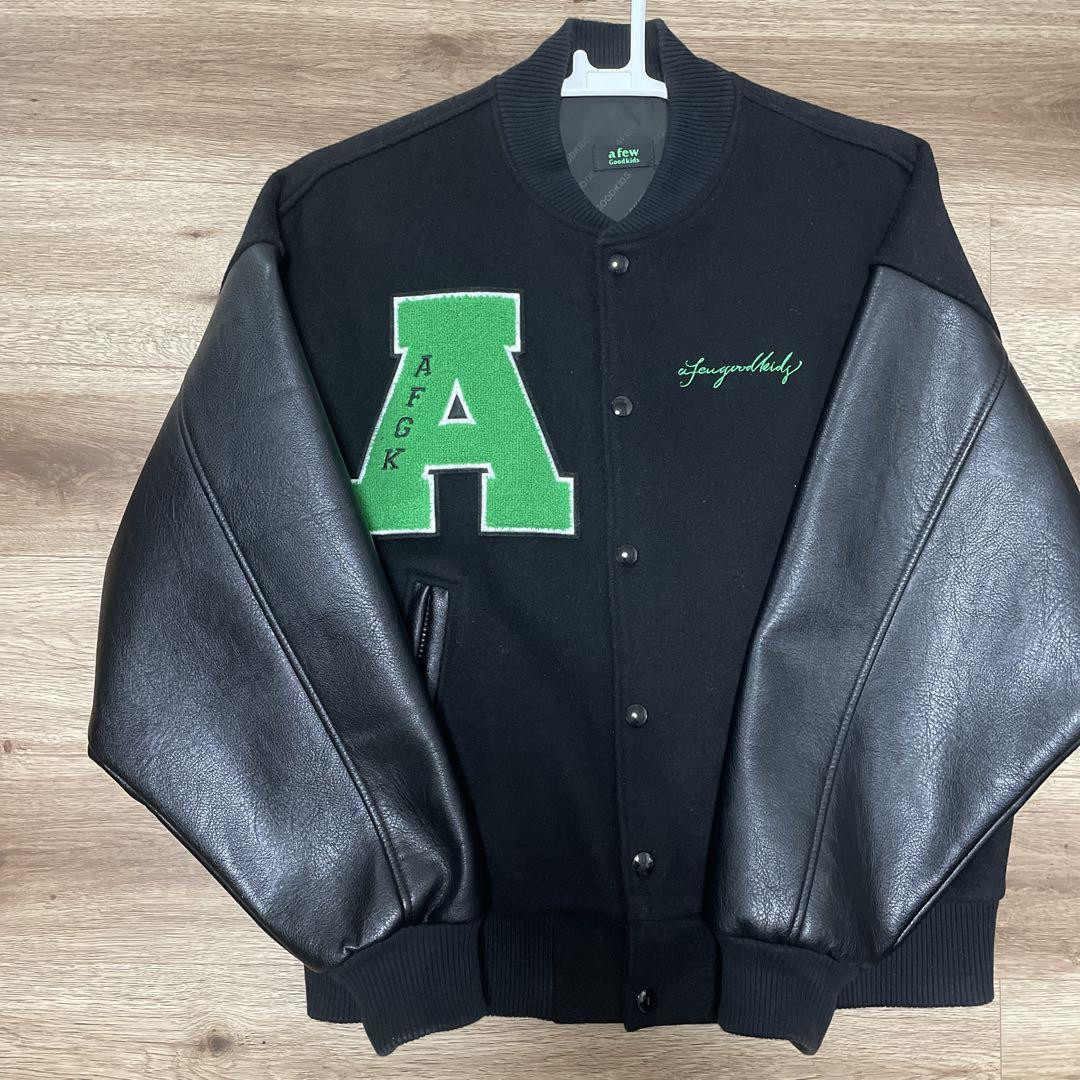 A Few Good Kids Black Stadium Varsity Jacket Wool Body size A Few Good Kids Black Stadium Varsity Jacket Wool Body size