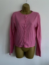 H&M Girls' Pink Button-Up Cardigan - 100% Cotton, Age 14 Years, BNWT