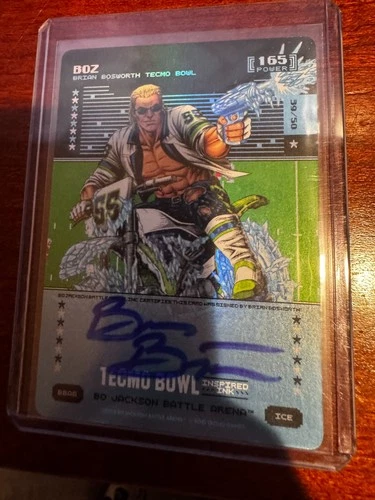 Tecmo Bowl Bo Jackson Battle Arena Boz BBA6 Ice 165 Power Auto 39/50