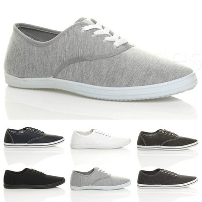 HERREN FLACH CANVAS SNEAKER TURNSCHUHE TURNSCHUHE SCHUHE SCHNÜRER PUMPS GRÖßE
