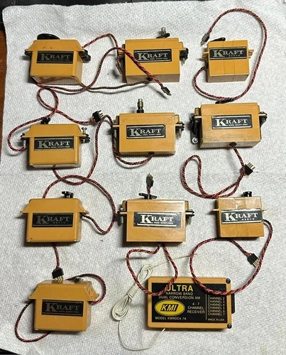 Vintage KRAFT Systems 10 Servo & KNI Ultra 4-7 Receiver – Untested