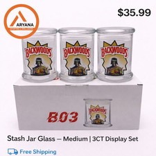 Stash Jar Glass   Medium  3CT Display Set  Multi uses  FREE SHIPPING