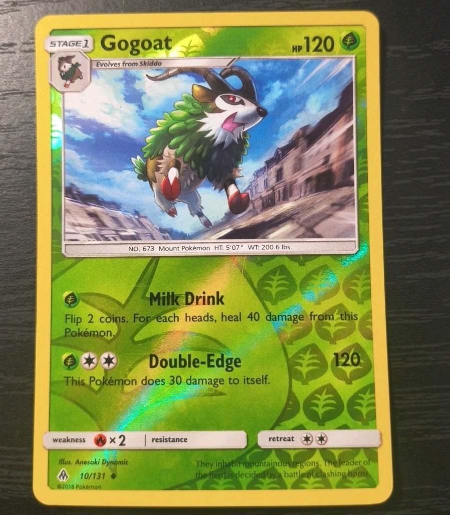 Pokemon Forbidden Light Gogoat Reverse Holo Uncommon Card 10/131 LP