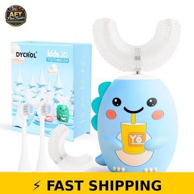 DYCROL Kids U Shaped Electric Toothbrush, 5 Modes, Blue