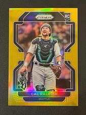 Cal Raleigh 2022 Panini Prizm Baseball Rookie Gold 07/10 Mariners 