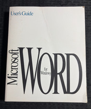 1991 MICROSOFT WORD for Windows User Guide ver 2.0 FN 6.5 Paperback NO DISCS