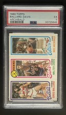 1980-81 Topps- Tiny Archibald, Walter Davis, Greg Ballard #33-4-245 (RC) PSA-EX 