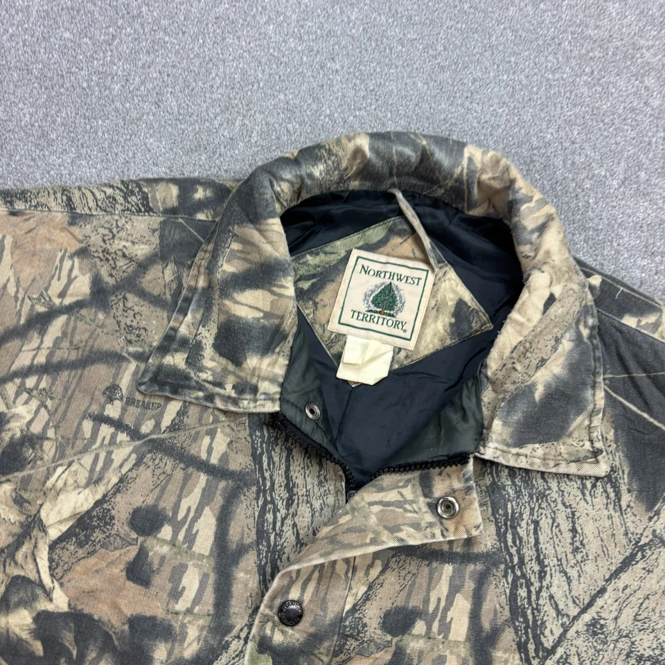 RealTree 夹克女式 2XL XXL 棕色工作服帆布迷彩狩猎衬里女士* — 第 3/4 张图片