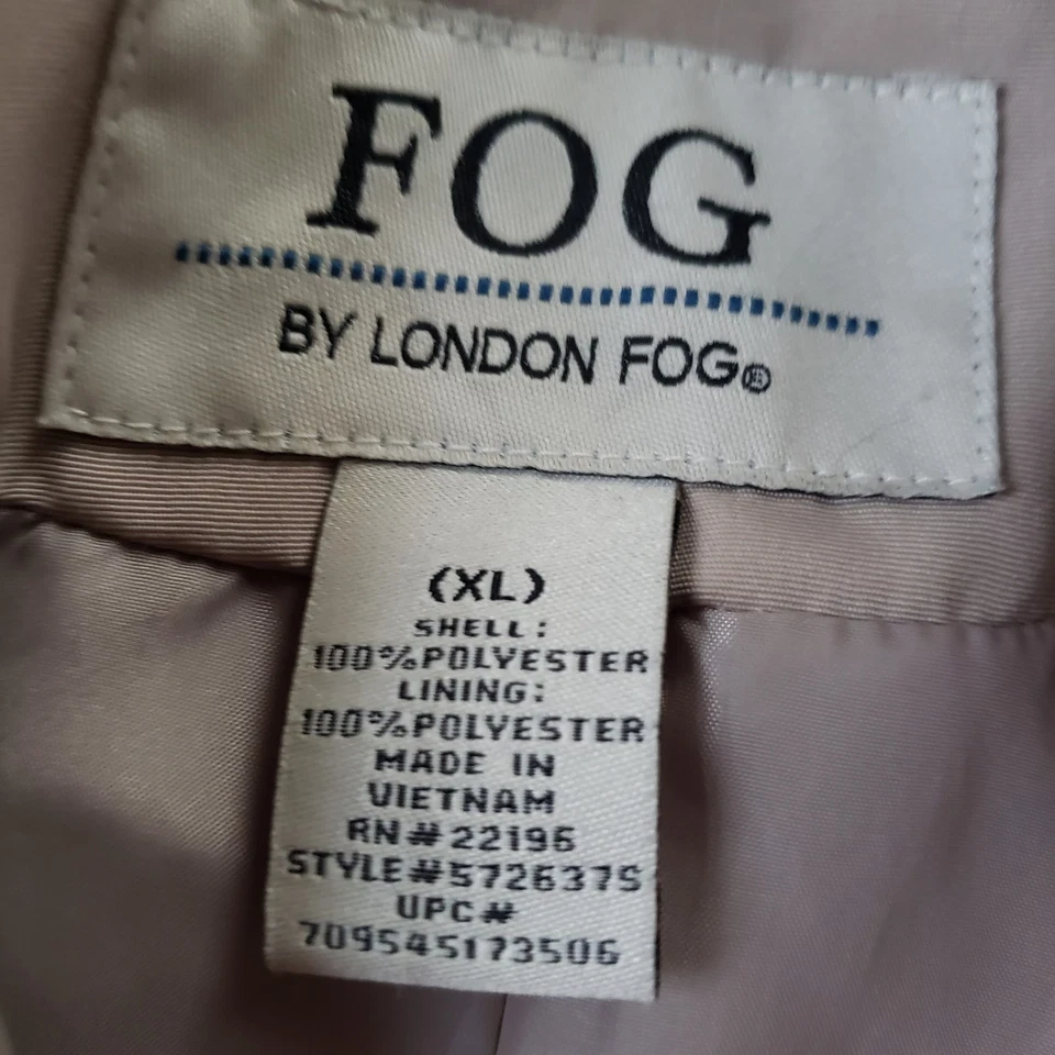 Gabardina London Fog para mujer XL con cinturón 3/4 longitud media color tostado impermeable otoño ciudad Foto 4 de 4