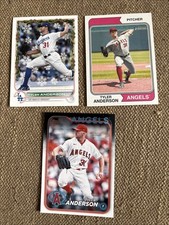 Tyler Anderson 3 Card Lot 2022 Topps Holliday 2023 Topps Heritage 2024 Topps