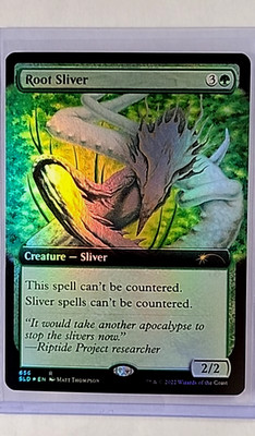 2022 MTG Magic the Gathering Secret Lair Extended Art Foil #656 Root Sliver LP
