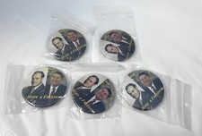 Vintage Ronald Reagan Pins Bob Hope 80s Presidential Pins 2.5" Hope and Freedom