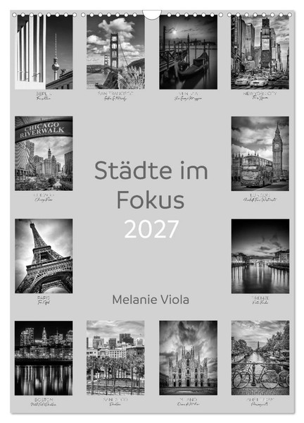 "Calendar 2027 · UK Version · Focus On Cities (Wall Calendar 2027 12\" × 17\" Portr"-image