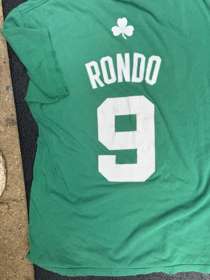 Boston Celtics Vintage Rajon Rondo Hombre Mediano Mercancía Oficial Foto 2 de 3