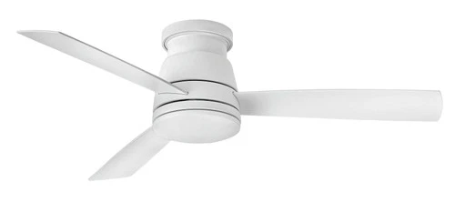 52" Hinkley Trey Matte White Wet Rated LED Hugger Ceiling Fan - Picture 3 of 10