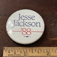 Jesse Jackson '88 Pinback Button  1.75 in Dia. Political Campaign