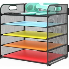 Letter Tray Paper Organizer 5-Tier Desk Organizer File Organizer Paper Holder