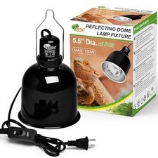 Reptile Light Fixture 5.5 inch Deep Dome with Switch, Optical Reflecting Cove...