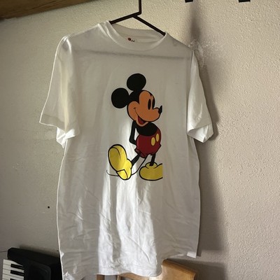 Vintage Disney Mickey Mouse Graphic TShirt XL White Made in USA 90s Single Stit