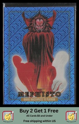 Mephisto 2024 Upper Deck Marvel Masterpieces '92 Platinum #54 Blue Traxx