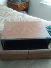VHS TAPE STORAGE CABINET PLASTIC 2 DRAWER HOLDS 18 TAPES GOOD CONDITION