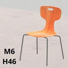 Sedia Cucina Soggiorno Impilabile Legno h 46 cm Arancione Giglio Wood arredaLAB