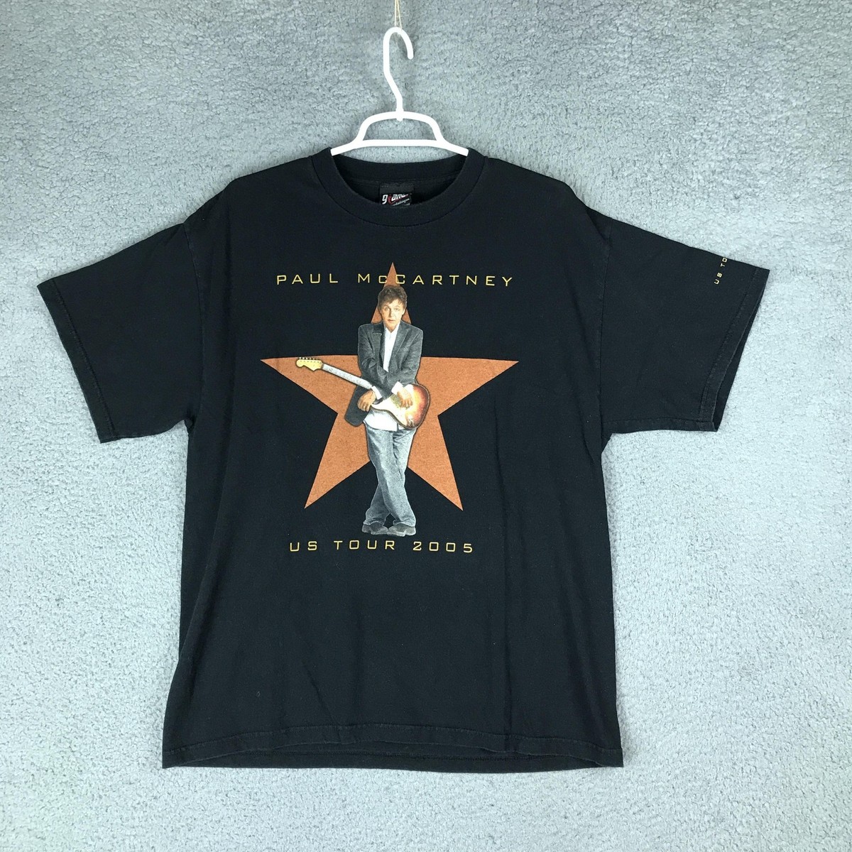 Paul McCartney US TOUR 2005 ライブTシャツ Paul McCartney Shirt Mens Large Black 2005 US Tour Concert Band