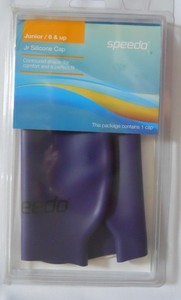 SPEEDO Jr Purple SWIM CAP Kids' Silicone Water Sports Dive Bathing Pool Swimwear