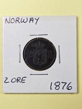 COINS - NORWAY - 2 ORE 1876