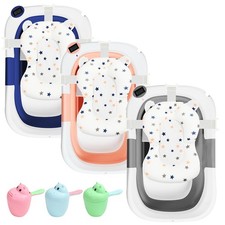 Wanna dla niemowląt Składany prysznic Antypoślizgowa wanna dla dzieci z matą kąpielową Wanna