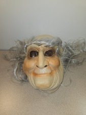 Vintage 1971 Cesar Halloween Mask Creepy Old Man Latex Rubber Bald