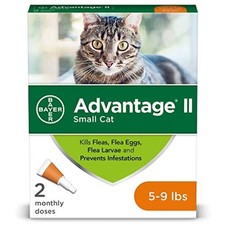Advantage II Flea Prevention for Small Cats, 5-9 lbs, 2-Pack 2 dose