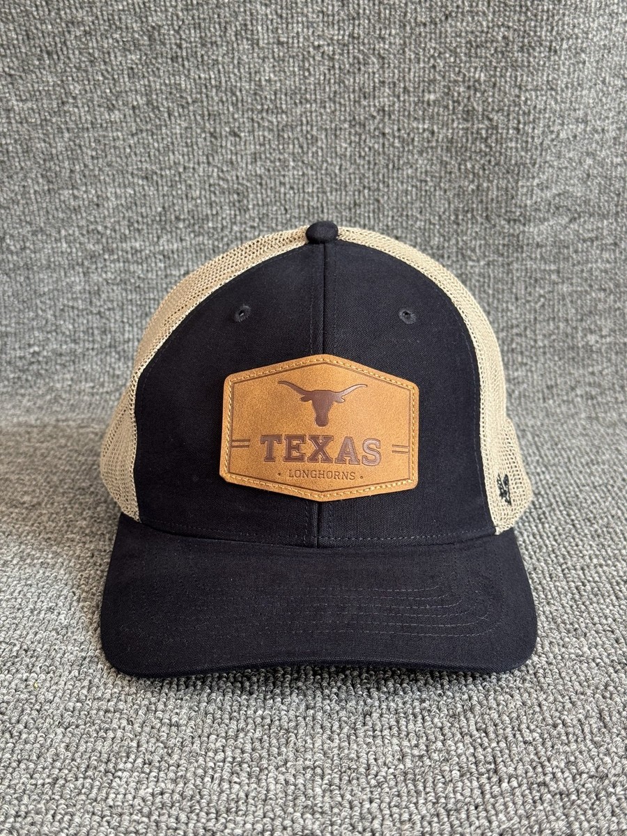 '47 Brand Texas Longhorns Trucker Snapback Black Tan Hat Mesh Back