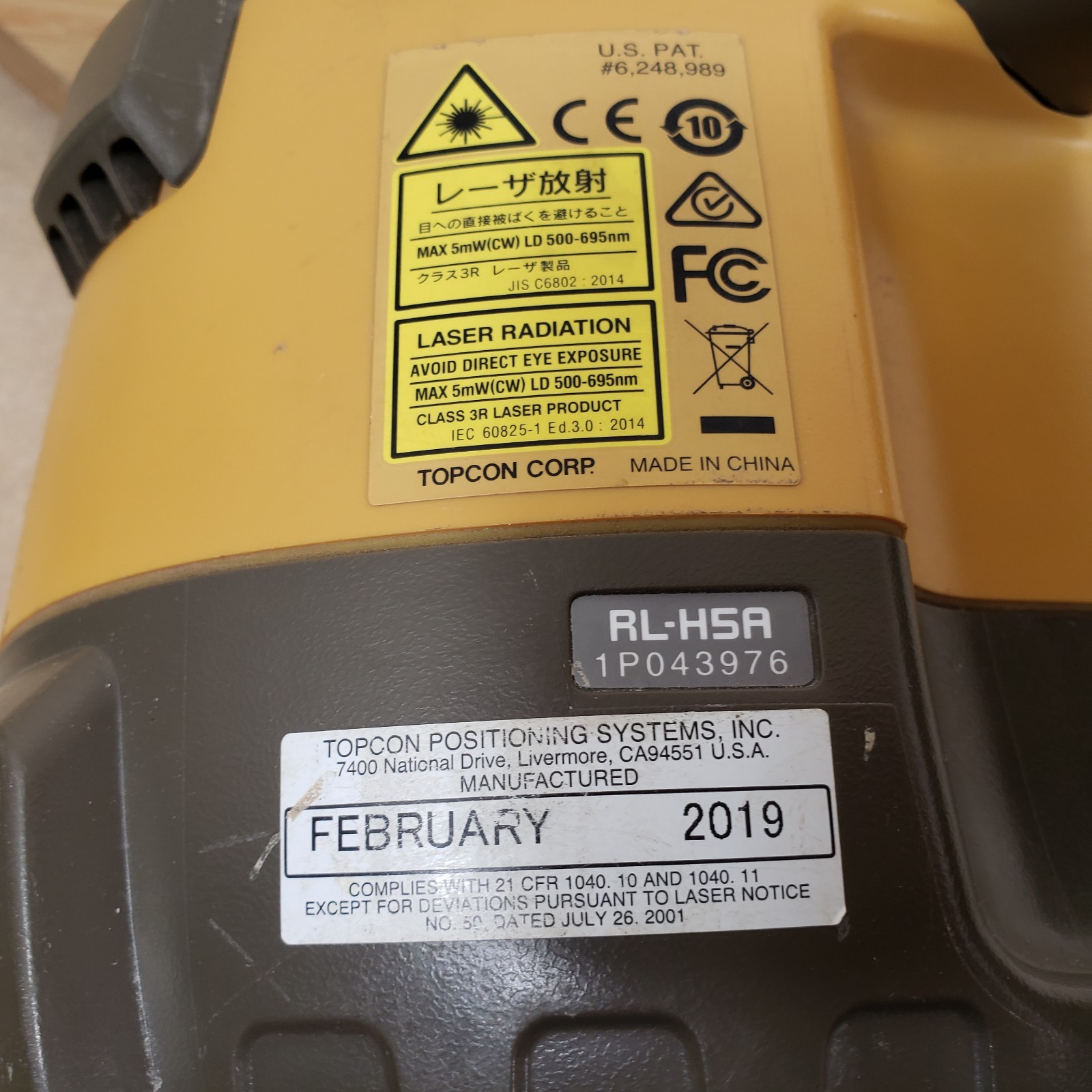 Topcon RL-H5A Self-leveling Rotary Laser with LS-80L Receiver