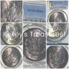 Morgan Silver Dollar PCGS MS65 Toned Coin Purple 1886 Monster-Velvety Godzilla