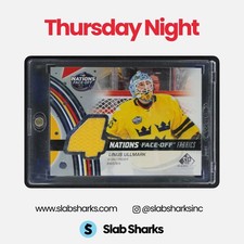 2025 UPPER DECK SP GAME USED LINUS ULLMARK 4 NATIONS FACE-OFF FABRICS JERSEY