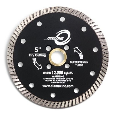 Diamax 6'' Cyclone Turbo Diamond Blade, 5/8''  - 20mm Arbor, Granite Cutting Blade