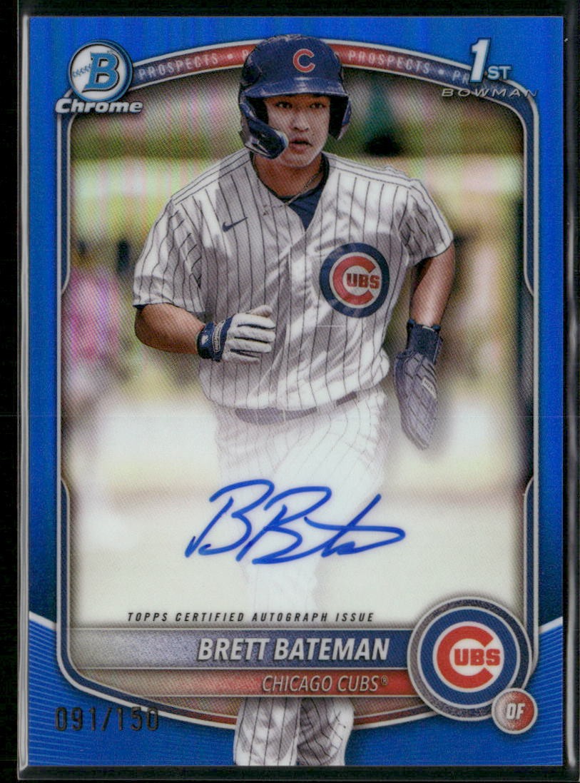 2025 Bowman Chrome #CPA-BBA Brett Bateman Prospect Autographs Blue #/150