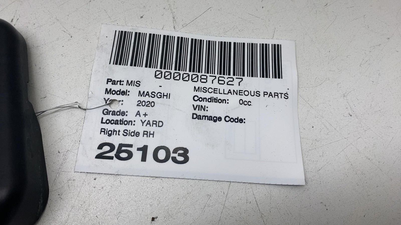 ⭕ 14-21 Maserati Ghibli Right Exterior B-Pillar Applique Molding Cover 670148471