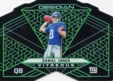 2019 Panini Obsidian - #V-24 Daniel Jones Vitreous Green /25 1st Print (Giants)