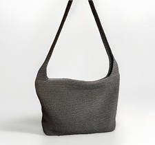 Vintage The Sak Black Hobo Purse Shoulder Bag Woven Knit Rectangle Retro Y2K