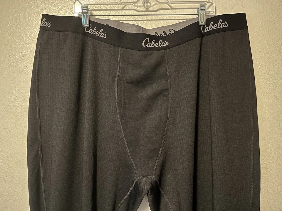 Cabelas Men's Heavy Weight Size 3XL Base Layer Black Thermal Pants Outdoors - Image 2 of 4