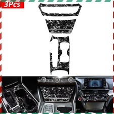 3pcs Forged Carbon Fiber Console Acgear Shift Panel Trim For Honda Accord 18-21