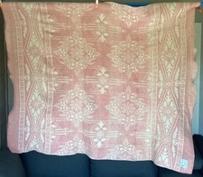 Vintage ORR HEALTH Wool Blanket Holland Flowers Reversible Print 73 X 58 USA