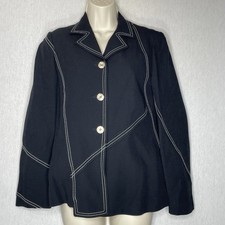 Moschino Cheap Chic Blazer Jacket Size 10 Black Old Money Quiet Luxury Italy
