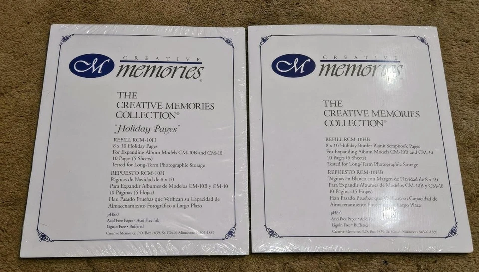 Винтажный рождественский альбом Creative Memories 8x10 Green Holly + 2 упаковки праздничных страниц - Изображение 4 из 4