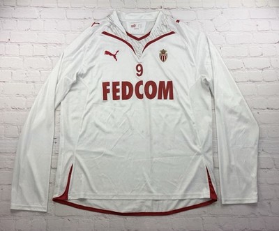 2009-10 AS Monaco FC Long-Sleeve Away Soccer Football Jersey Shirt Puma Men s XL