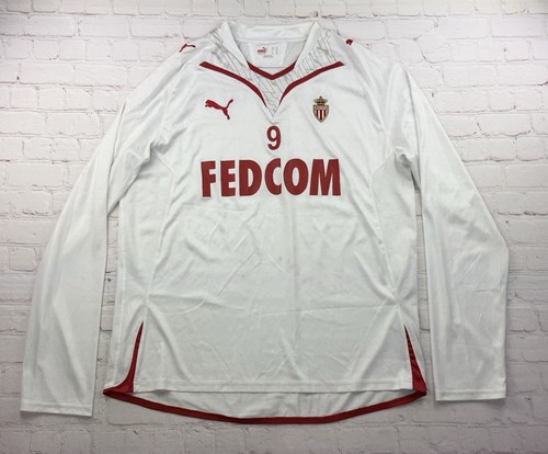 2009-10 AS Monaco FC Long-Sleeve Away Soccer Football Jersey Shirt Puma Men’s XL