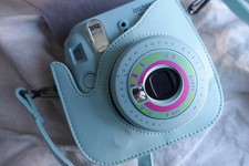 Fujifilm Instax Mini 9 Ice Blue Instant Camera w/ case Tested Working